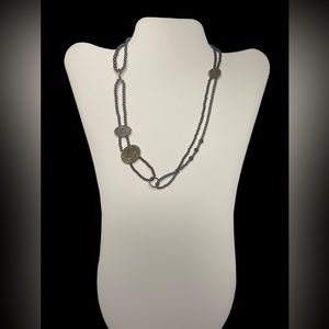 Heidi Lowe Original Druzy Necklace - Tourmaline, Druzy, Hematite - 16”